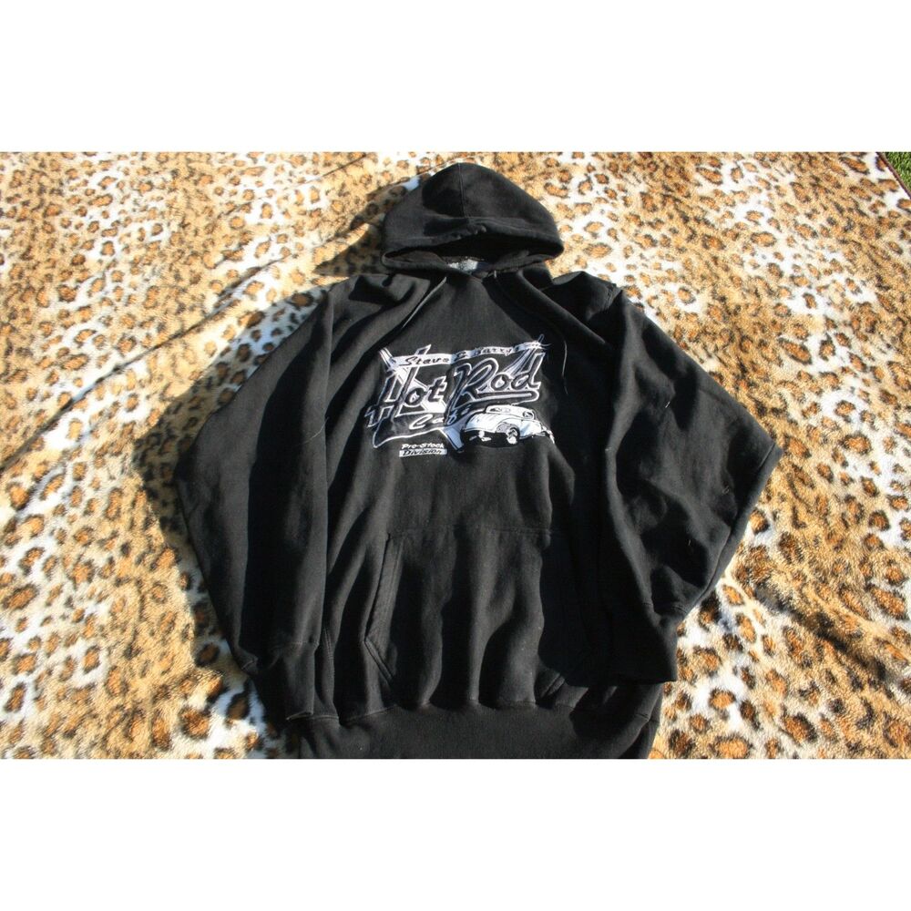 Steve and Barrys Heavyweight Y2K Embroidered Racing Hoodie Vintage XL